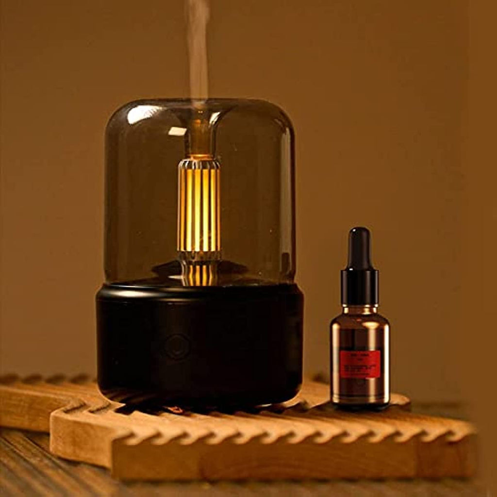 Candlelight Flame Air Diffuser – 120ML Ultrasonic Aroma Diffuser with LED Night Light