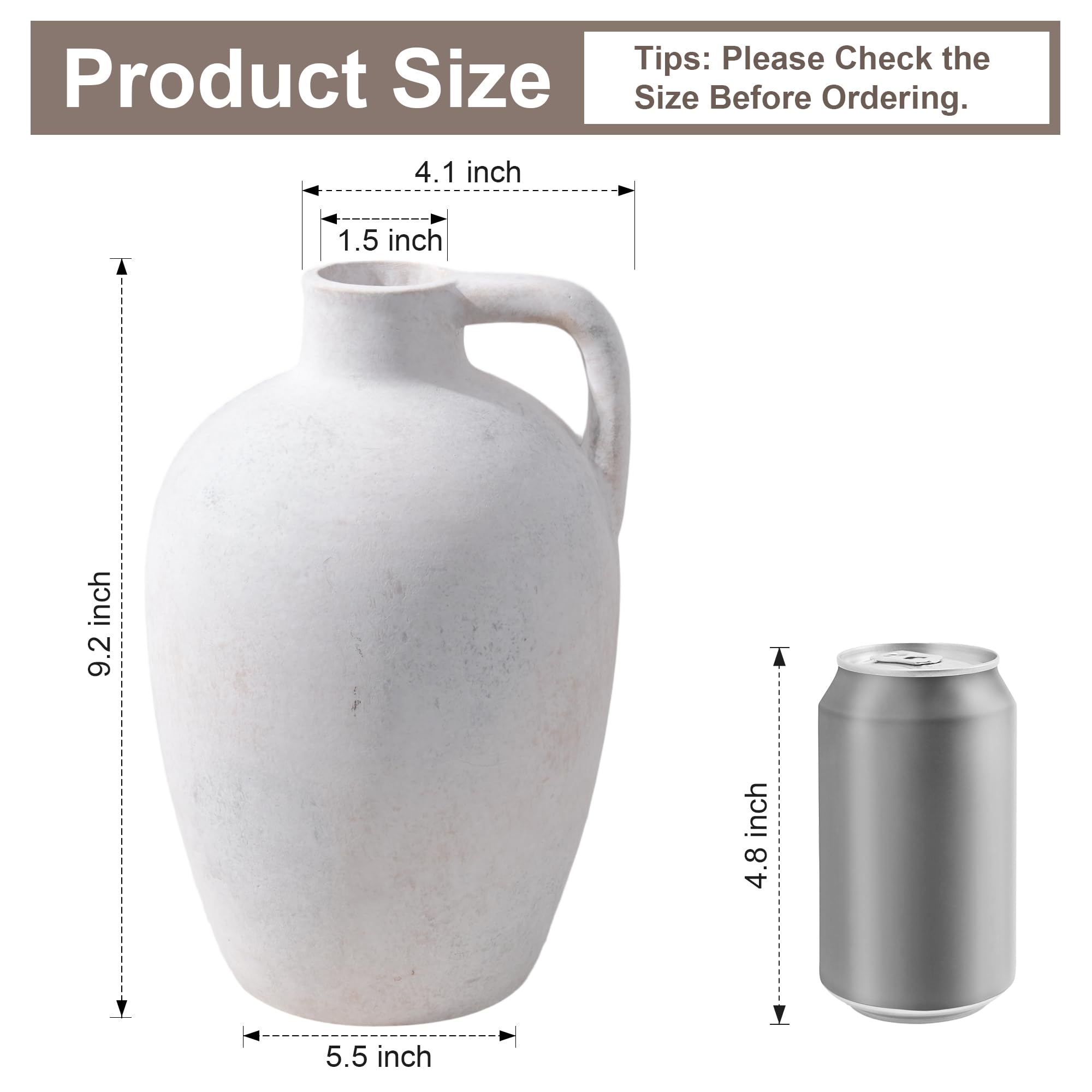 Ceramic Flower Vase with Handles