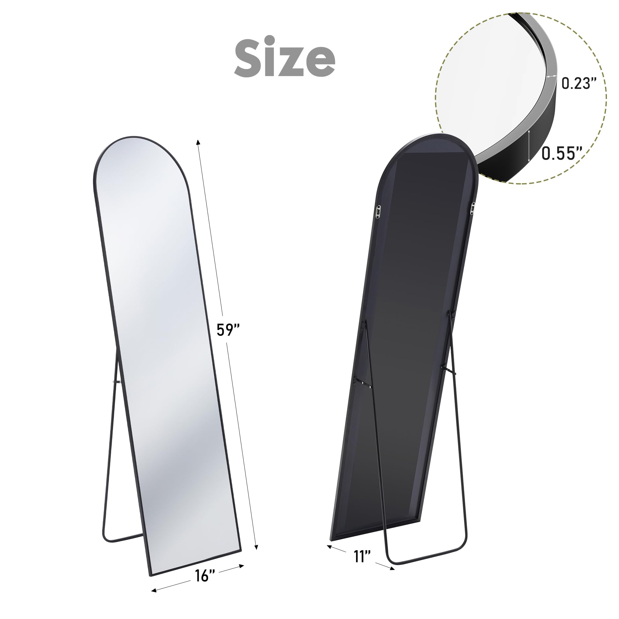 Lumière Arch™ Full-Length Mirror