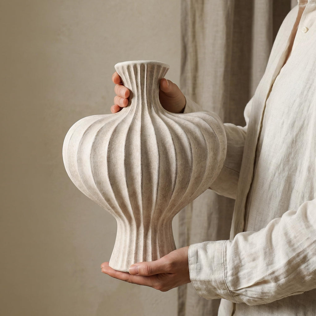 Ceramic Flower Vase with Handles