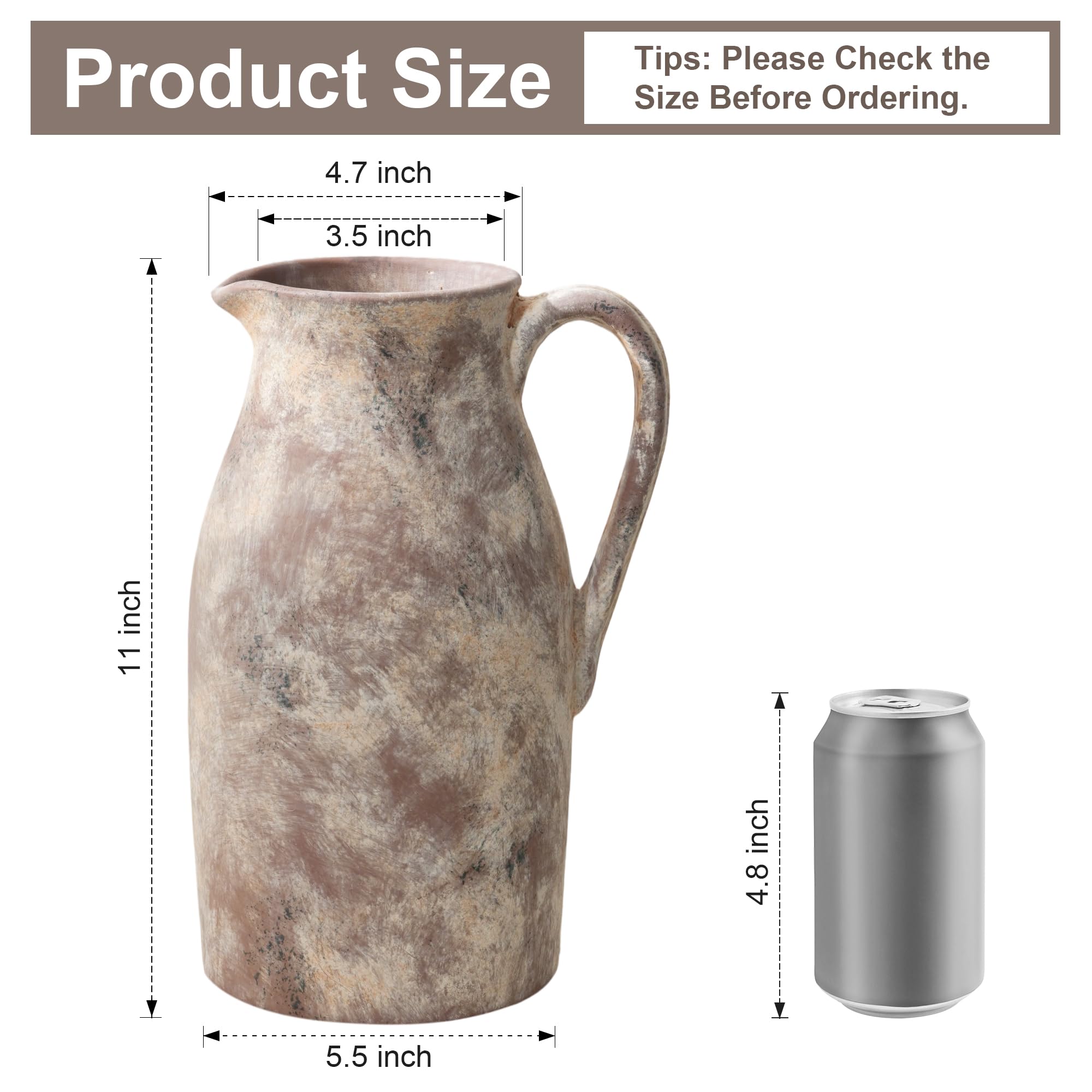 Ceramic Flower Vase with Handles