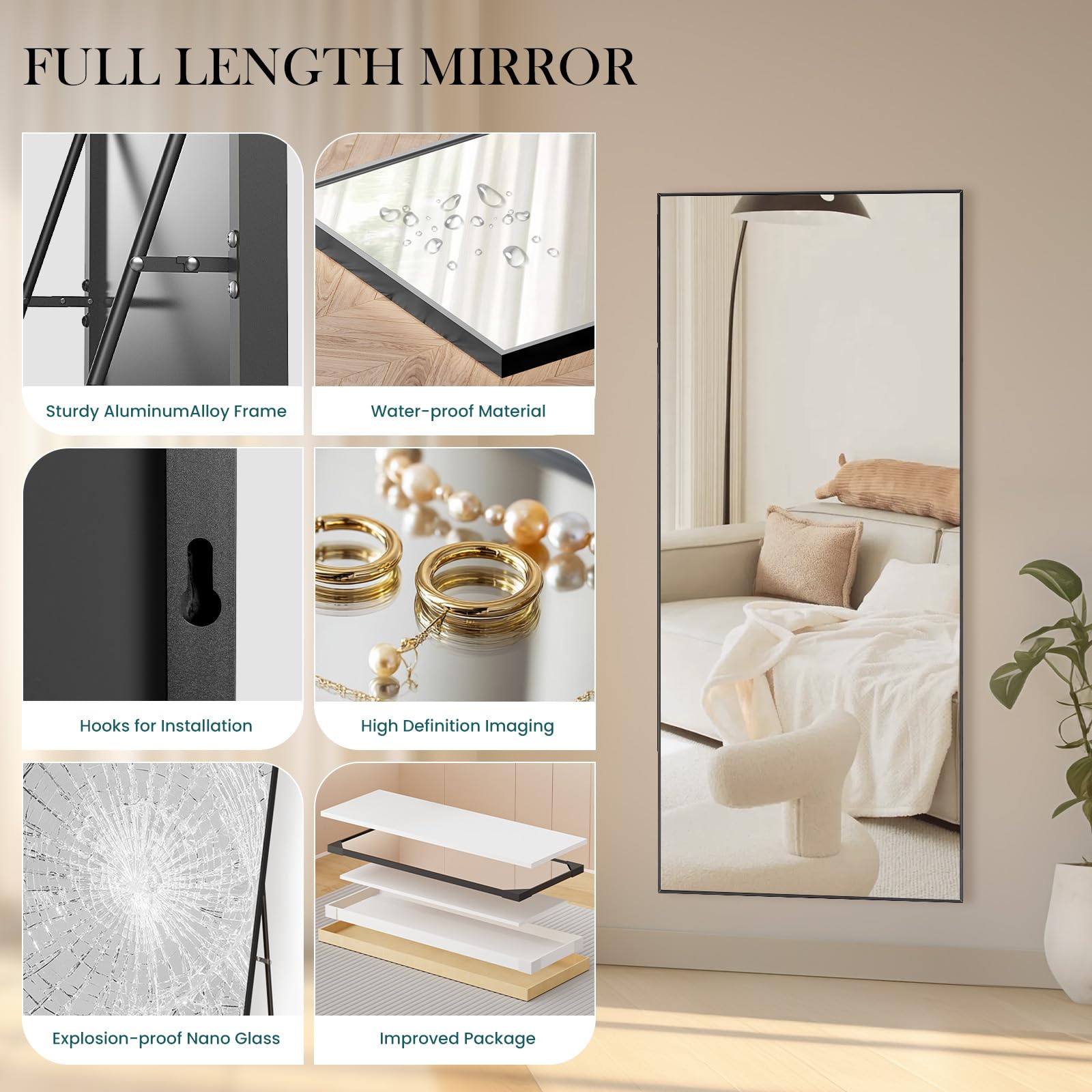 Lumière Arch™ Full-Length Mirror
