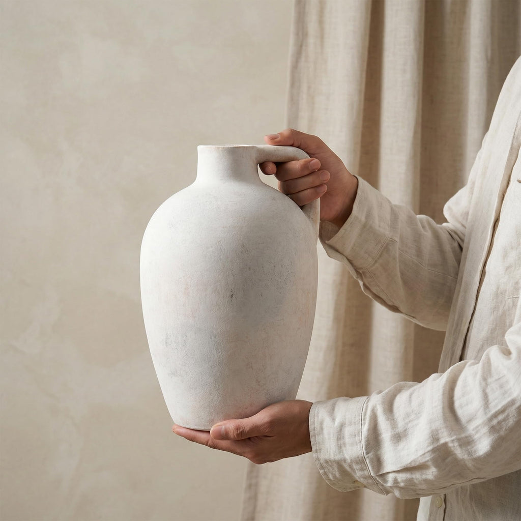 Ceramic Flower Vase with Handles