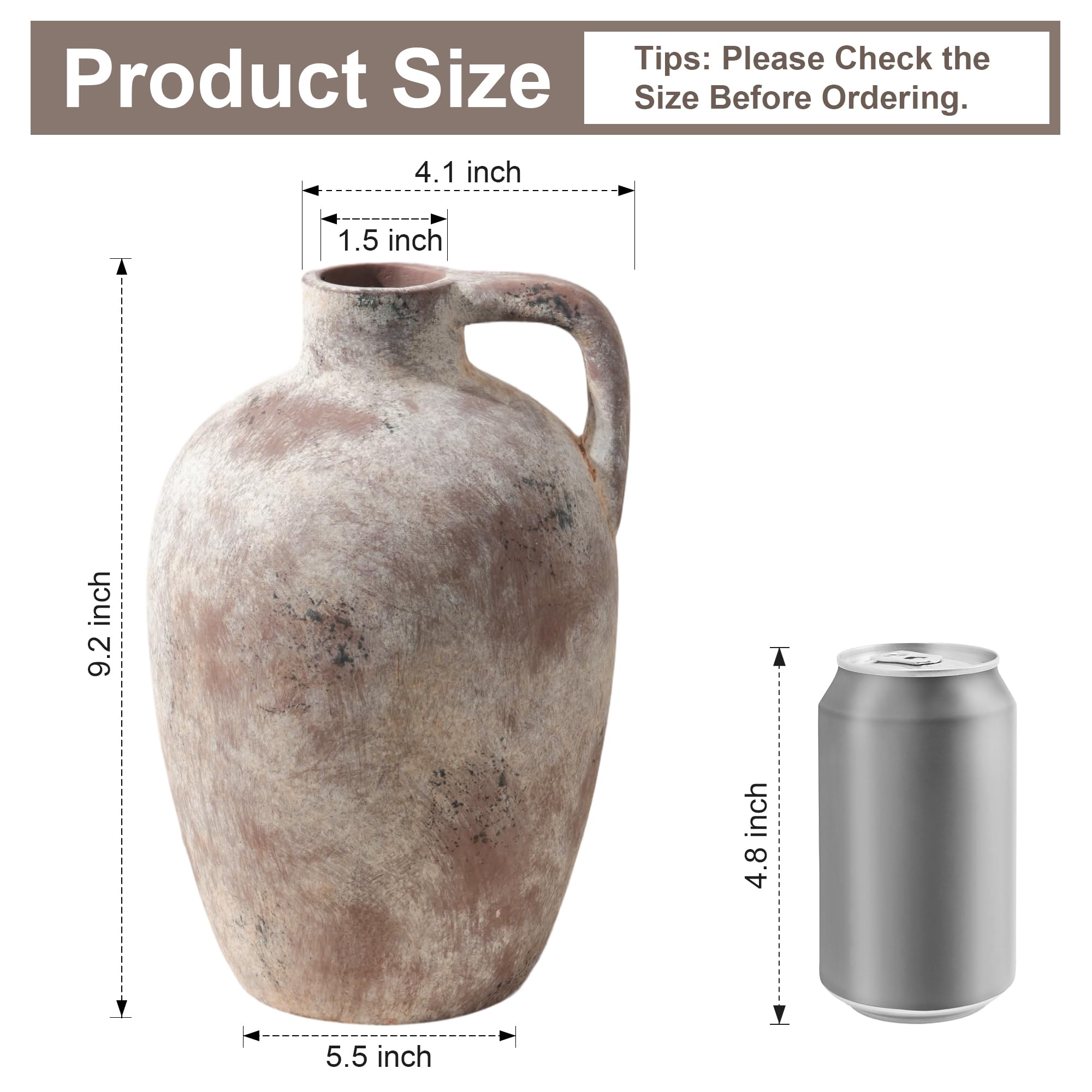 Ceramic Flower Vase with Handles