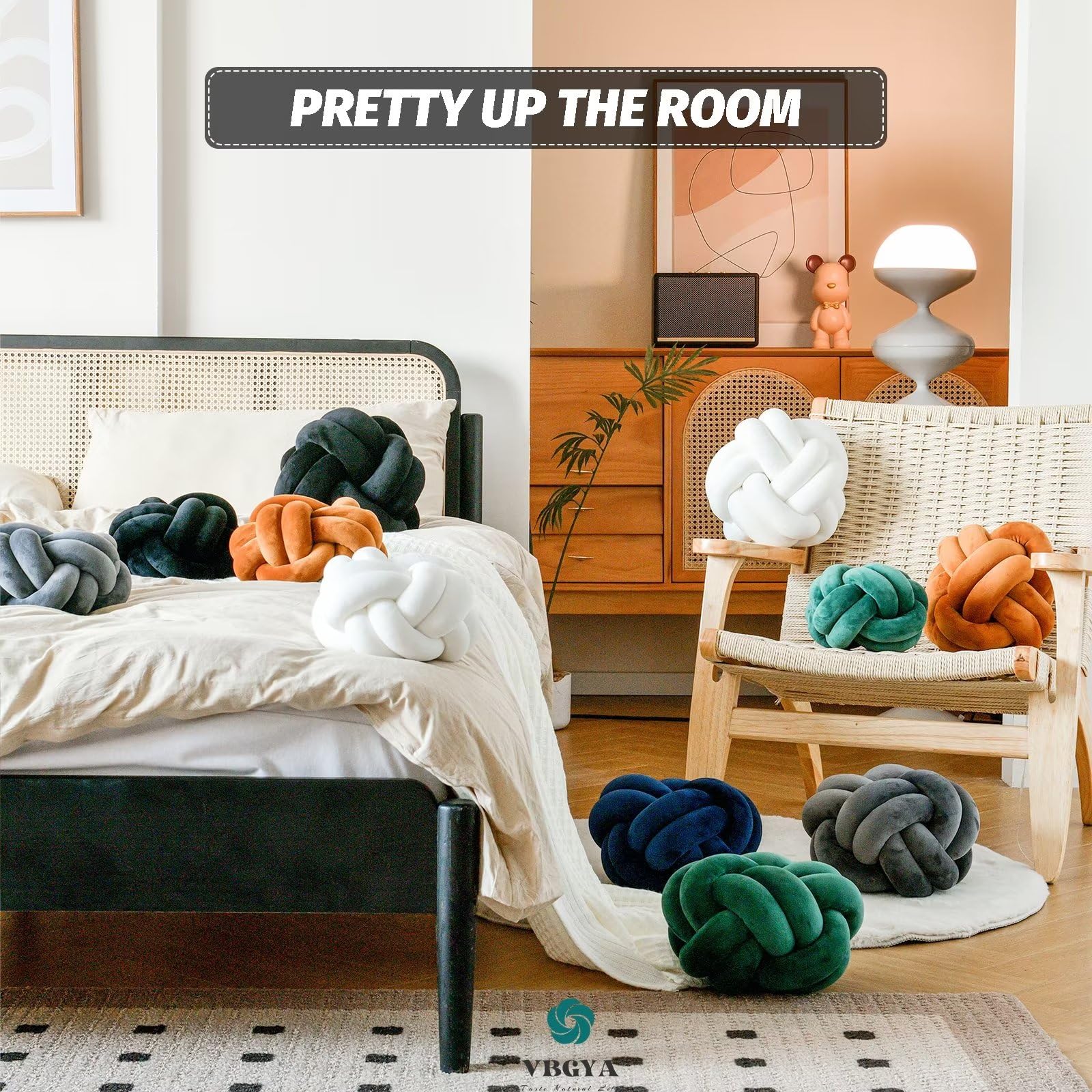 Knot Pillow Ball – Soft Decorative Throw Pillow | Handmade Knotted Cushion for Bedroom, Sofa & Couch