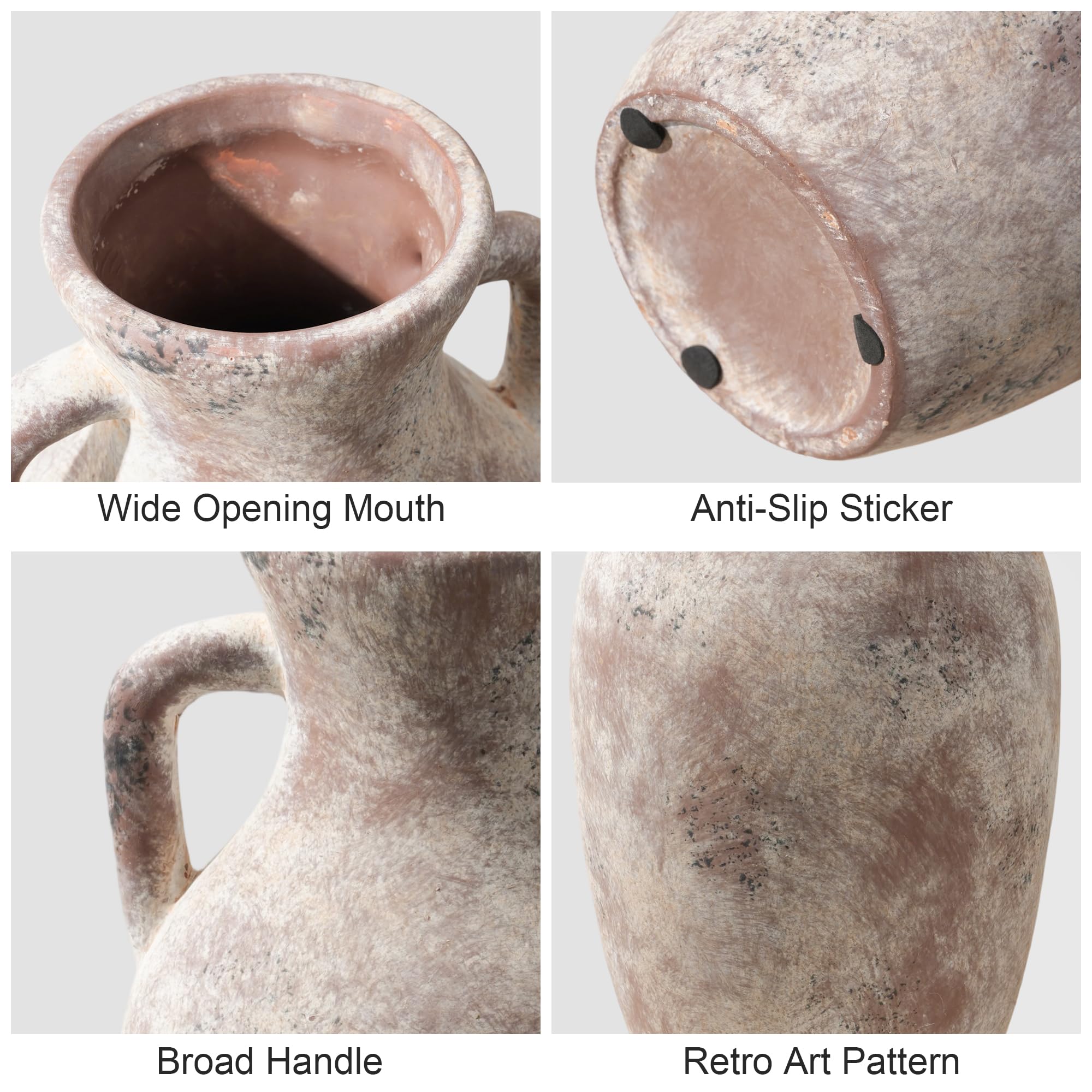 Ceramic Flower Vase with Handles