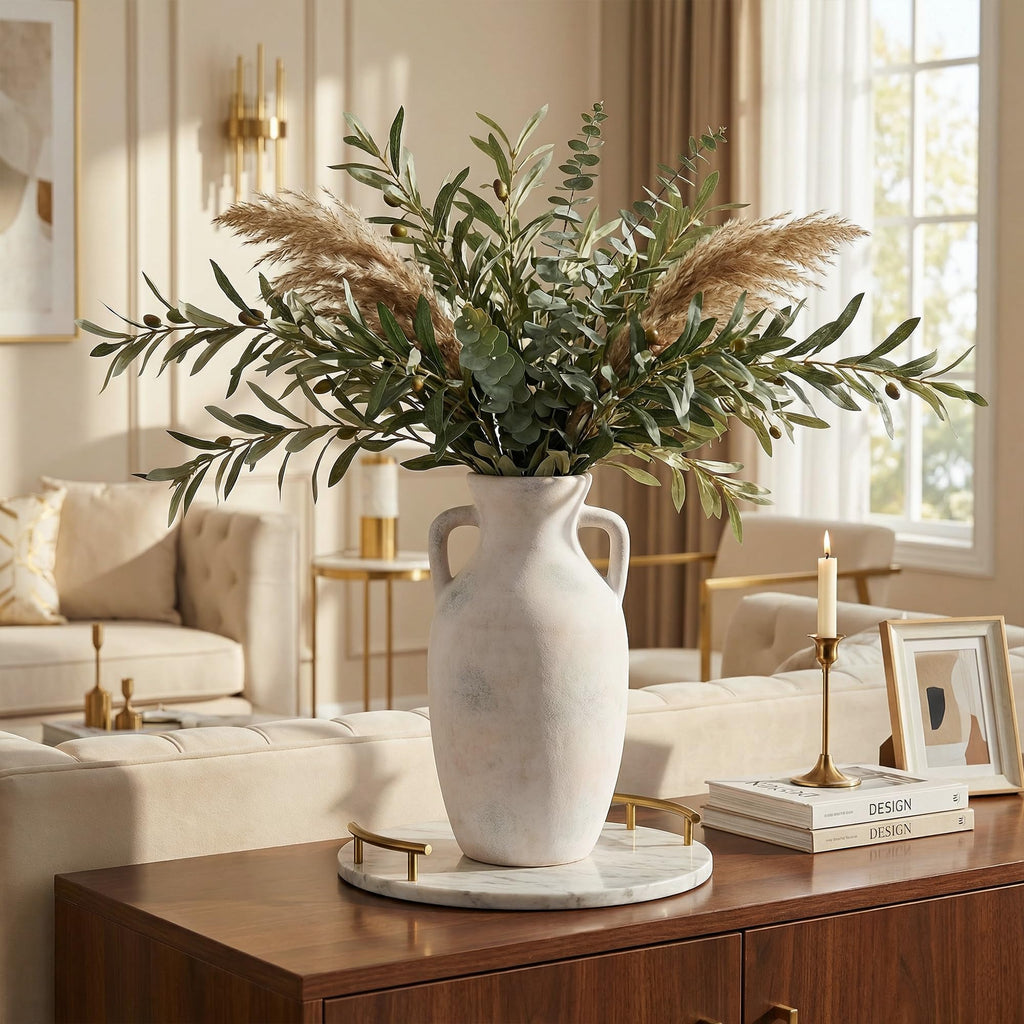 Ceramic Flower Vase with Handles