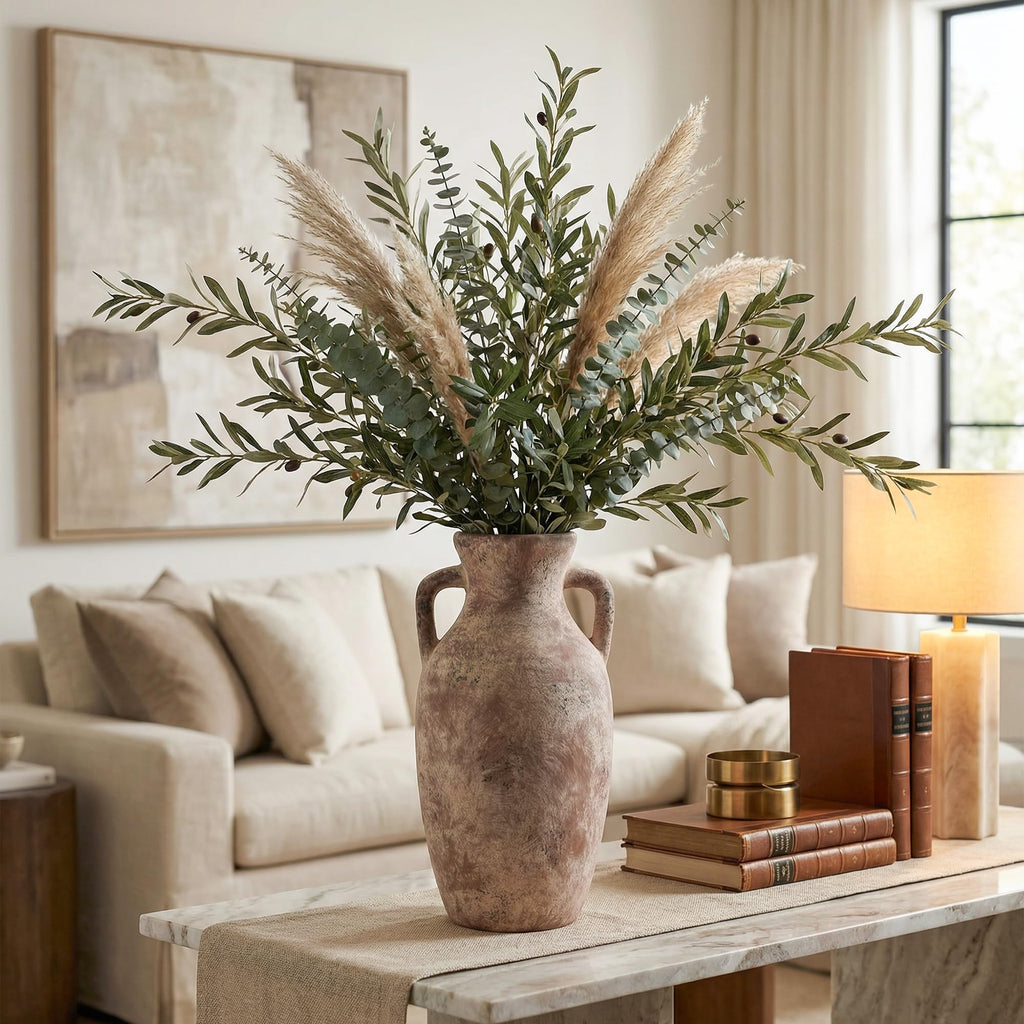 Ceramic Flower Vase with Handles