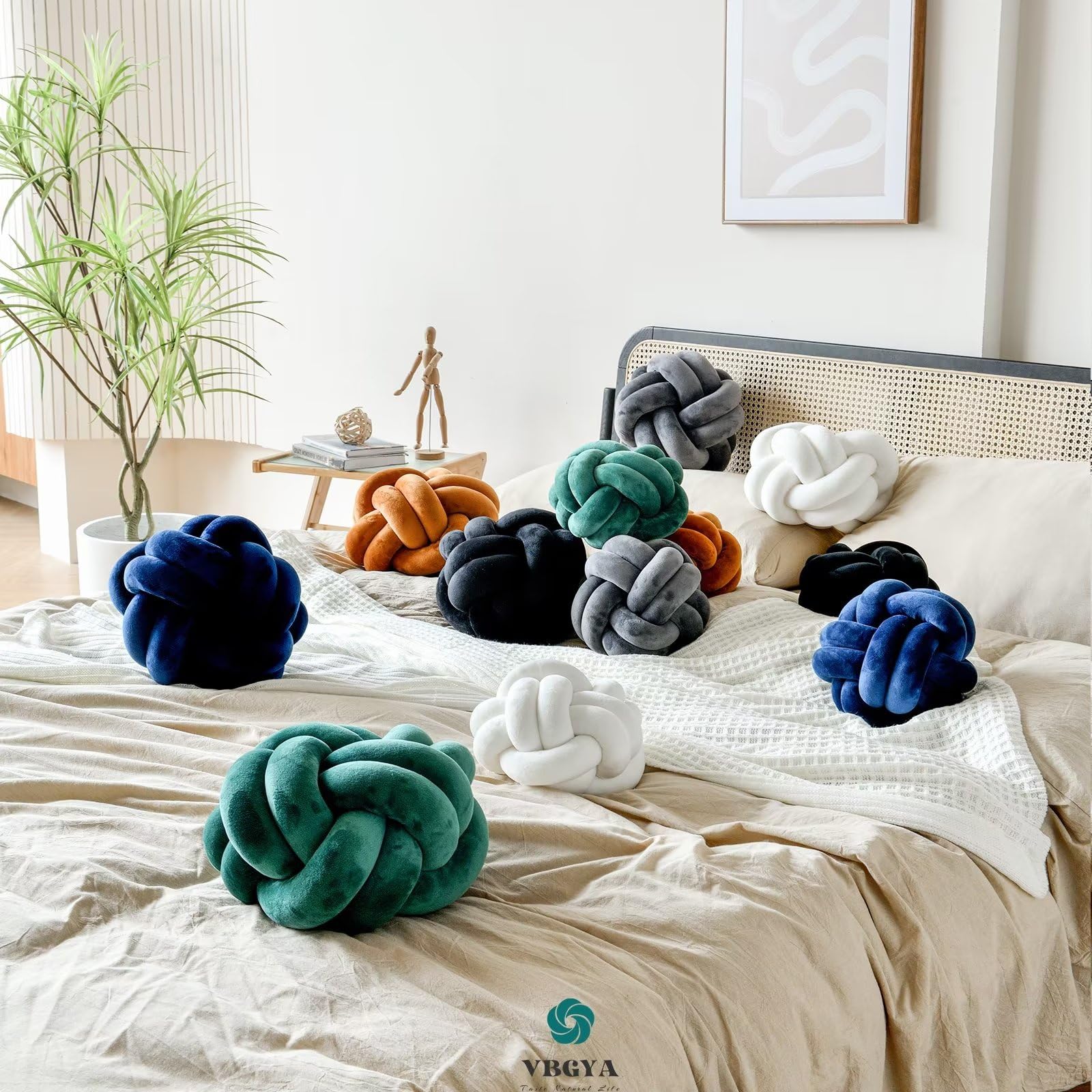 Knot Pillow Ball – Soft Decorative Throw Pillow | Handmade Knotted Cushion for Bedroom, Sofa & Couch