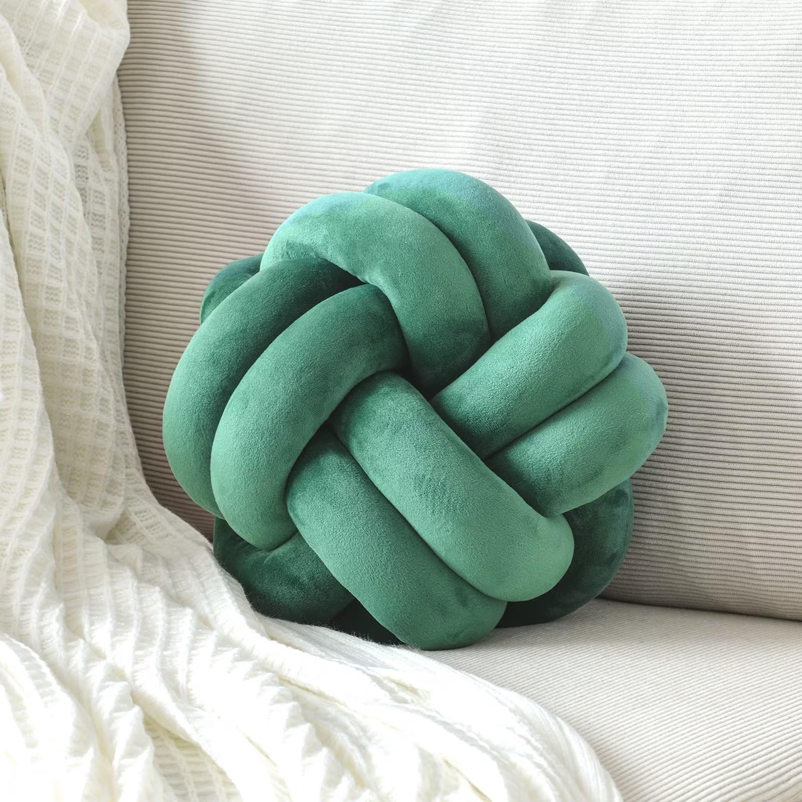Knot Pillow Ball – Soft Decorative Throw Pillow | Handmade Knotted Cushion for Bedroom, Sofa & Couch