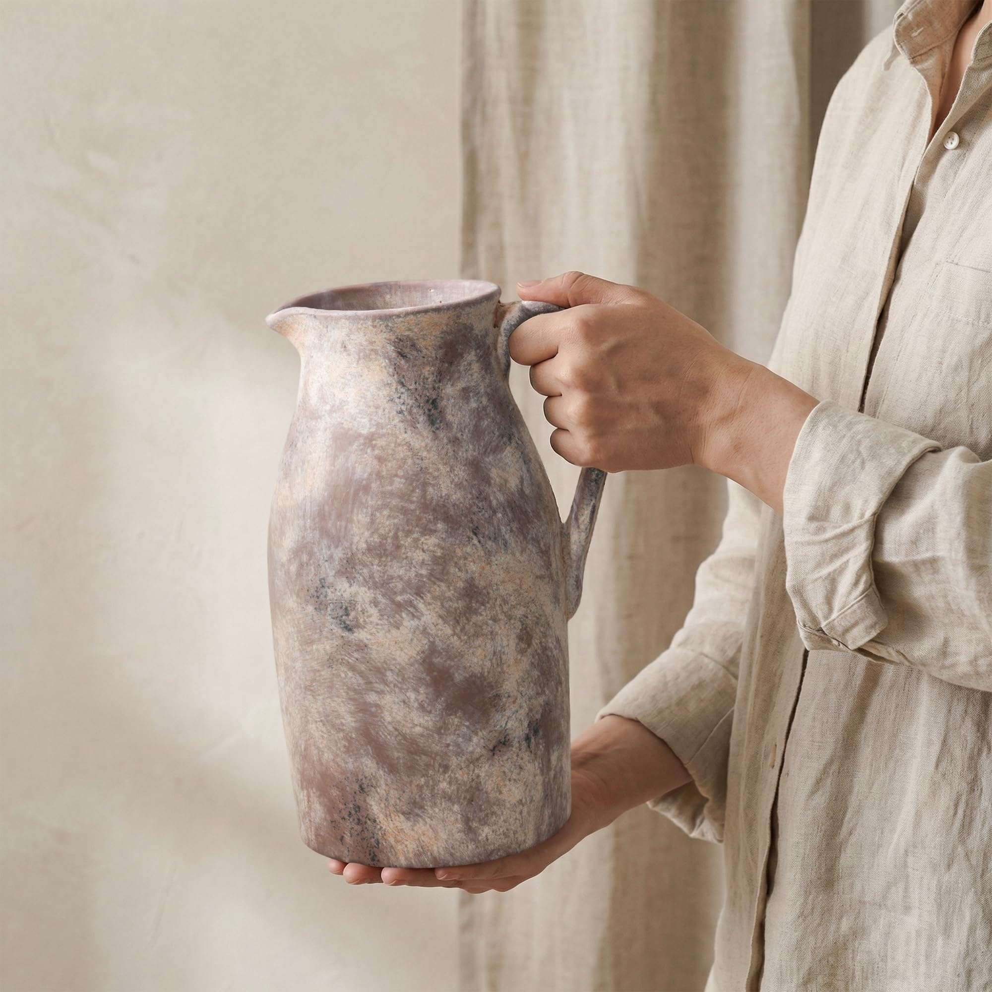Ceramic Flower Vase with Handles