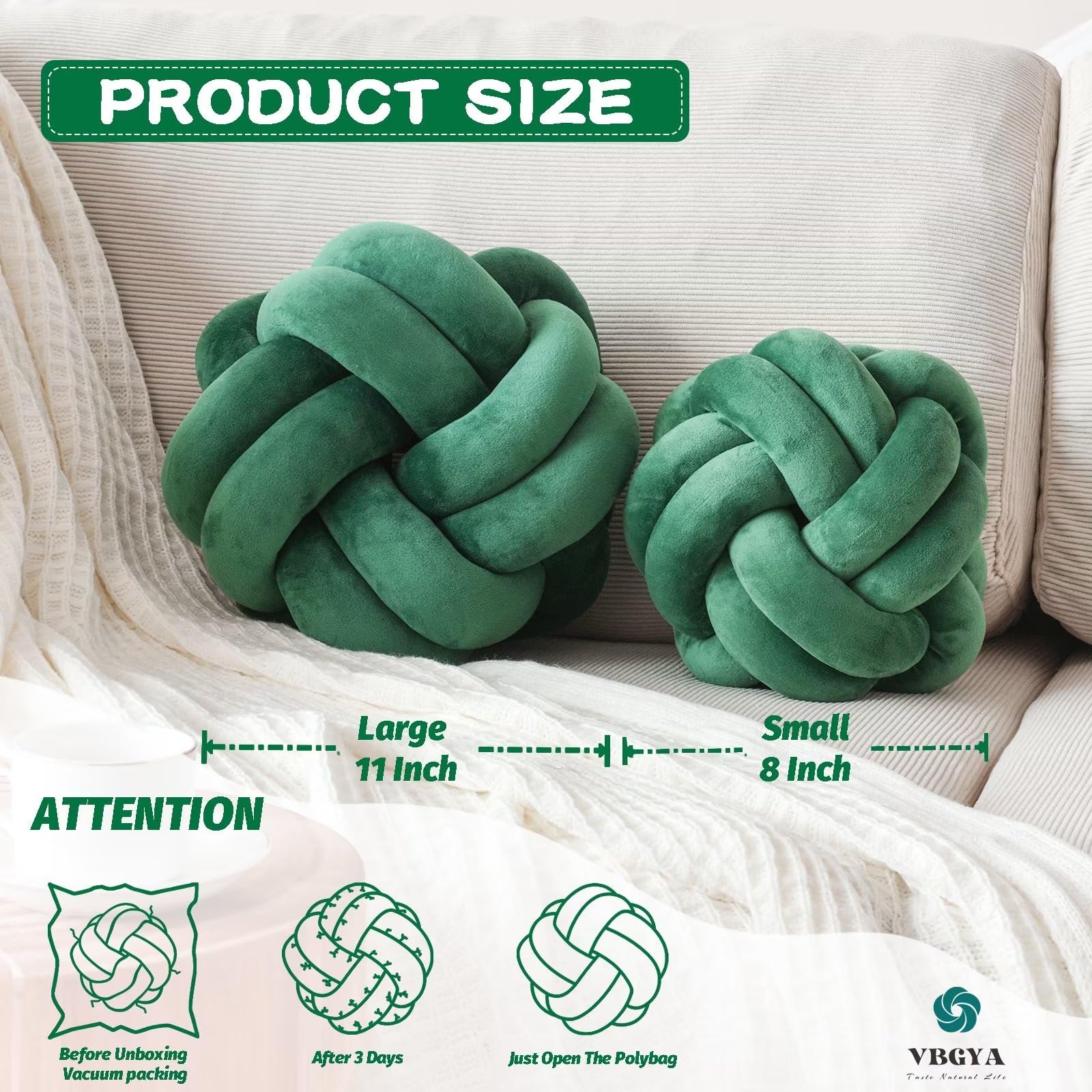 Knot Pillow Ball – Soft Decorative Throw Pillow | Handmade Knotted Cushion for Bedroom, Sofa & Couch