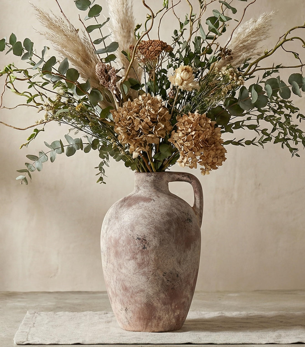 Ceramic Flower Vase with Handles