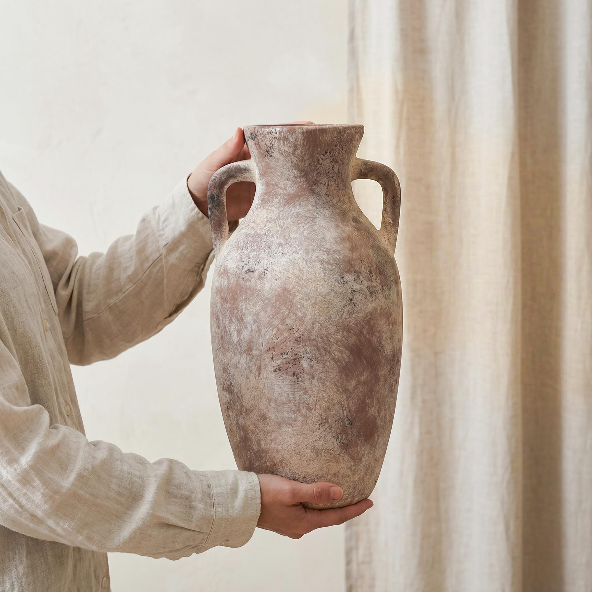 Ceramic Flower Vase with Handles
