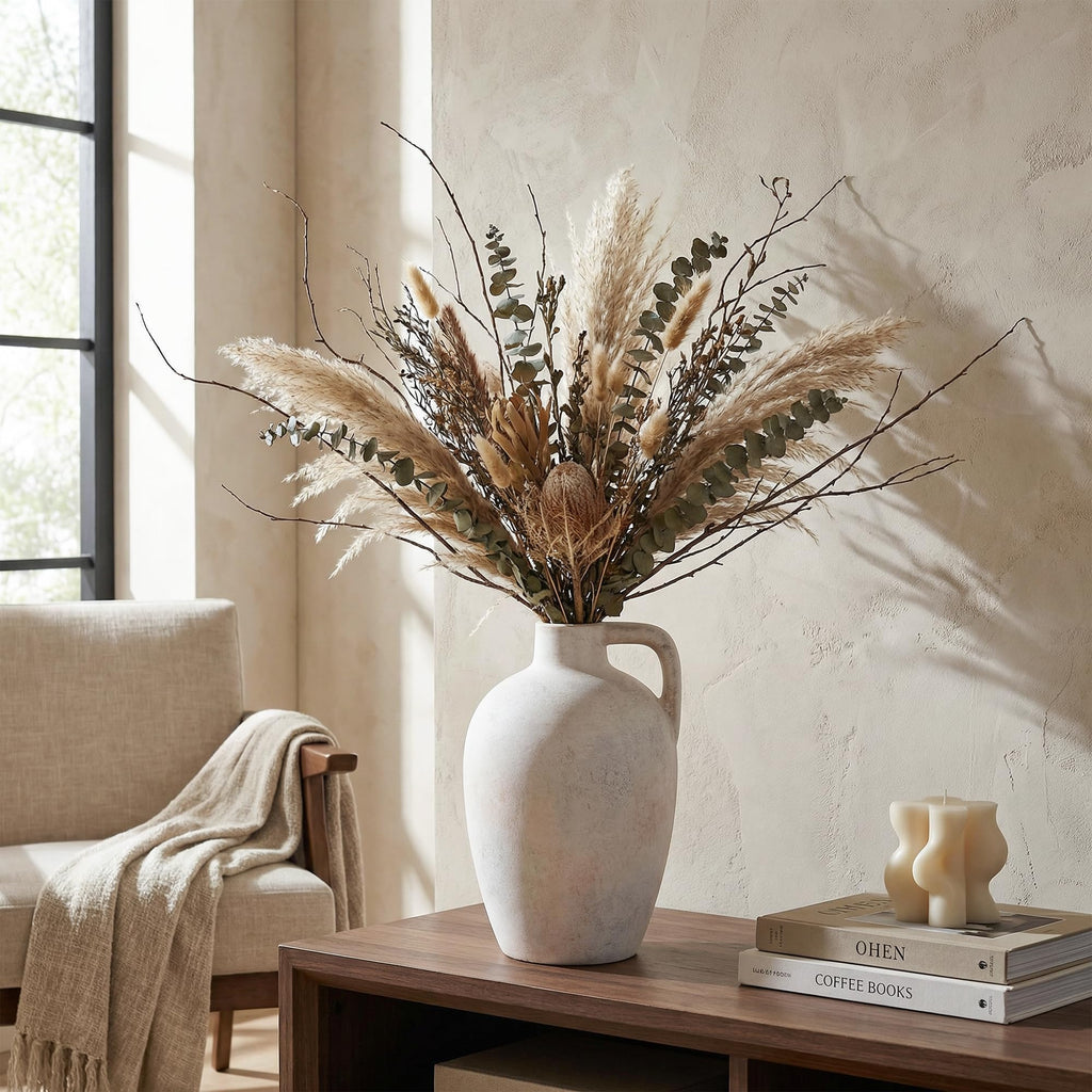 Ceramic Flower Vase with Handles