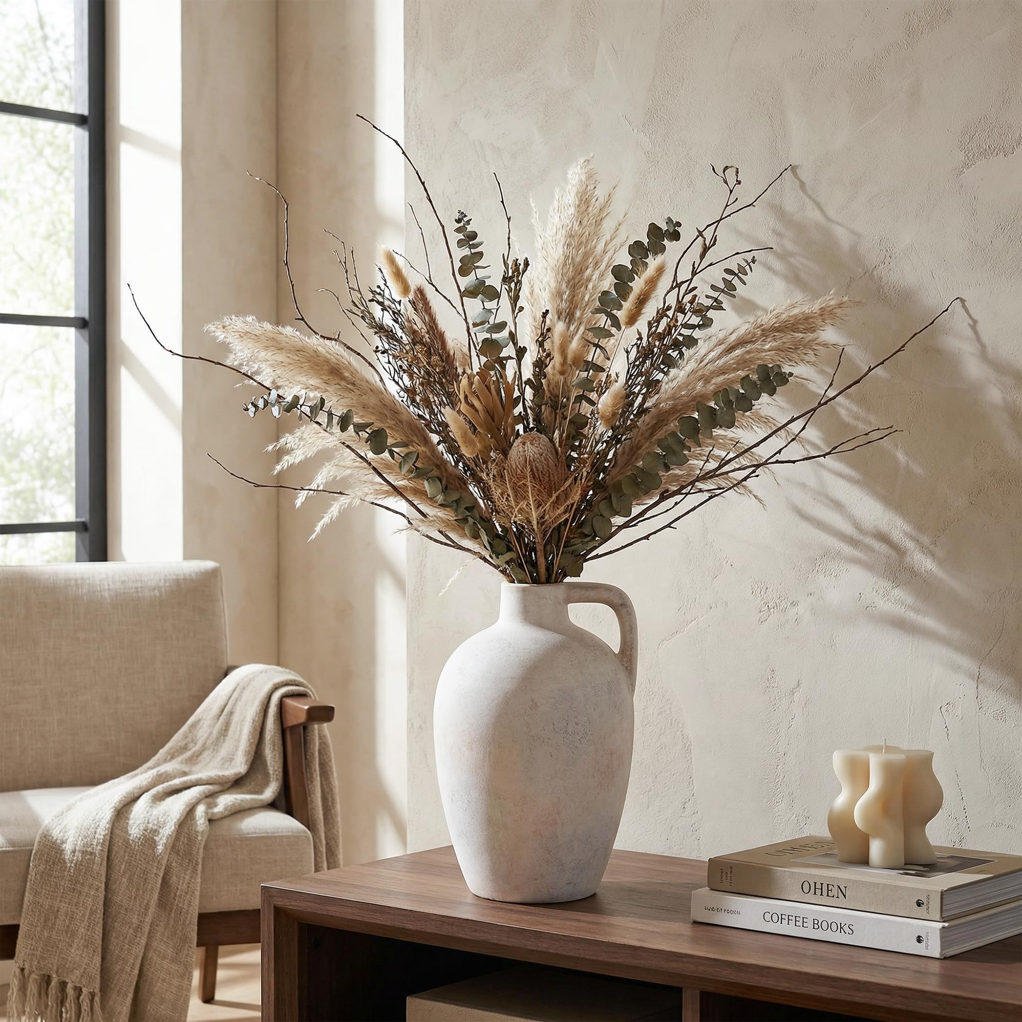 Ceramic Flower Vase with Handles