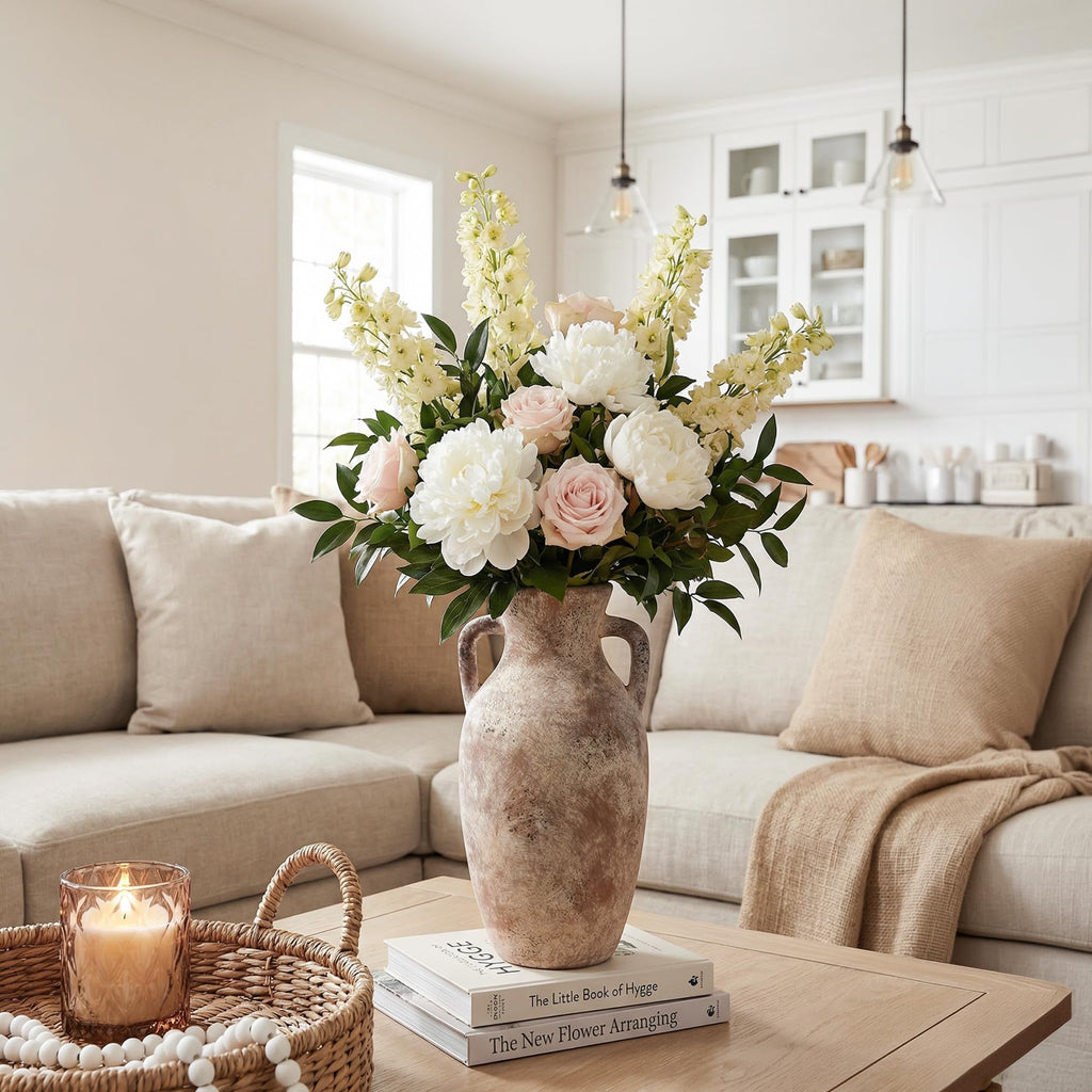 Ceramic Flower Vase with Handles