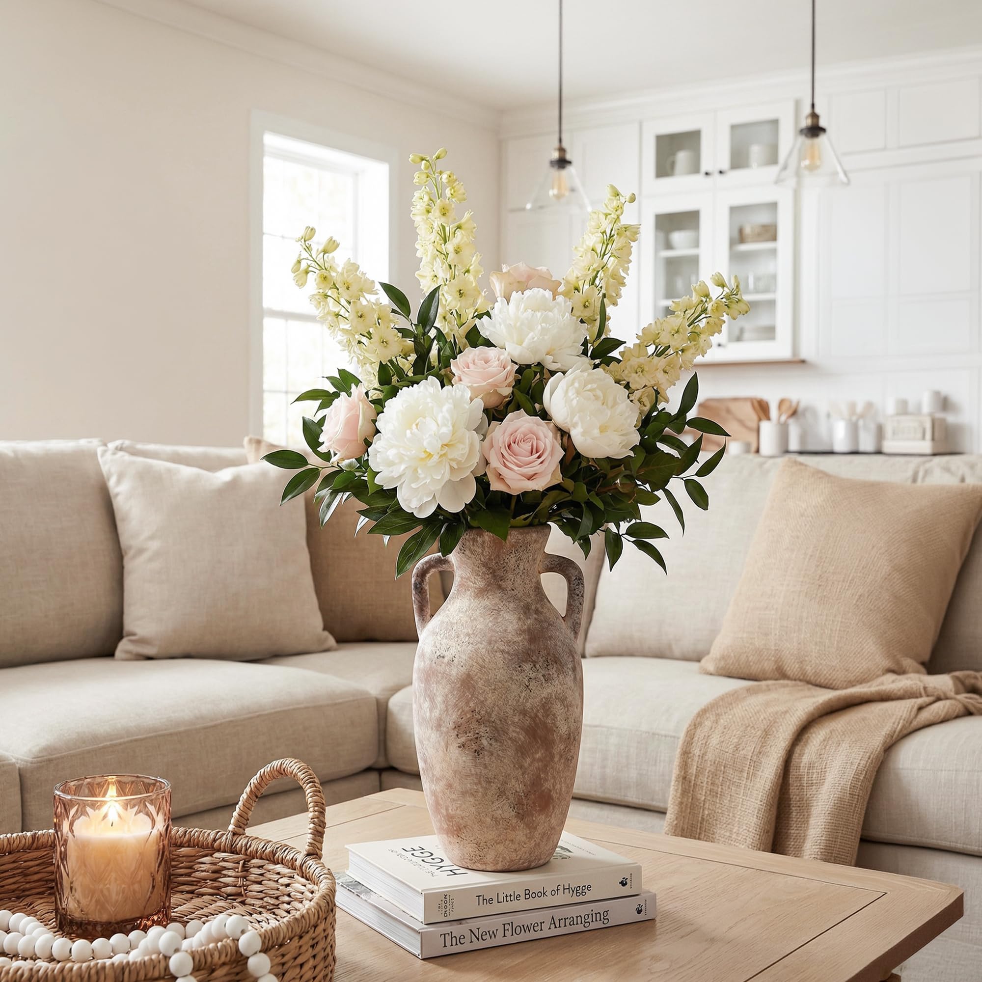 Ceramic Flower Vase with Handles