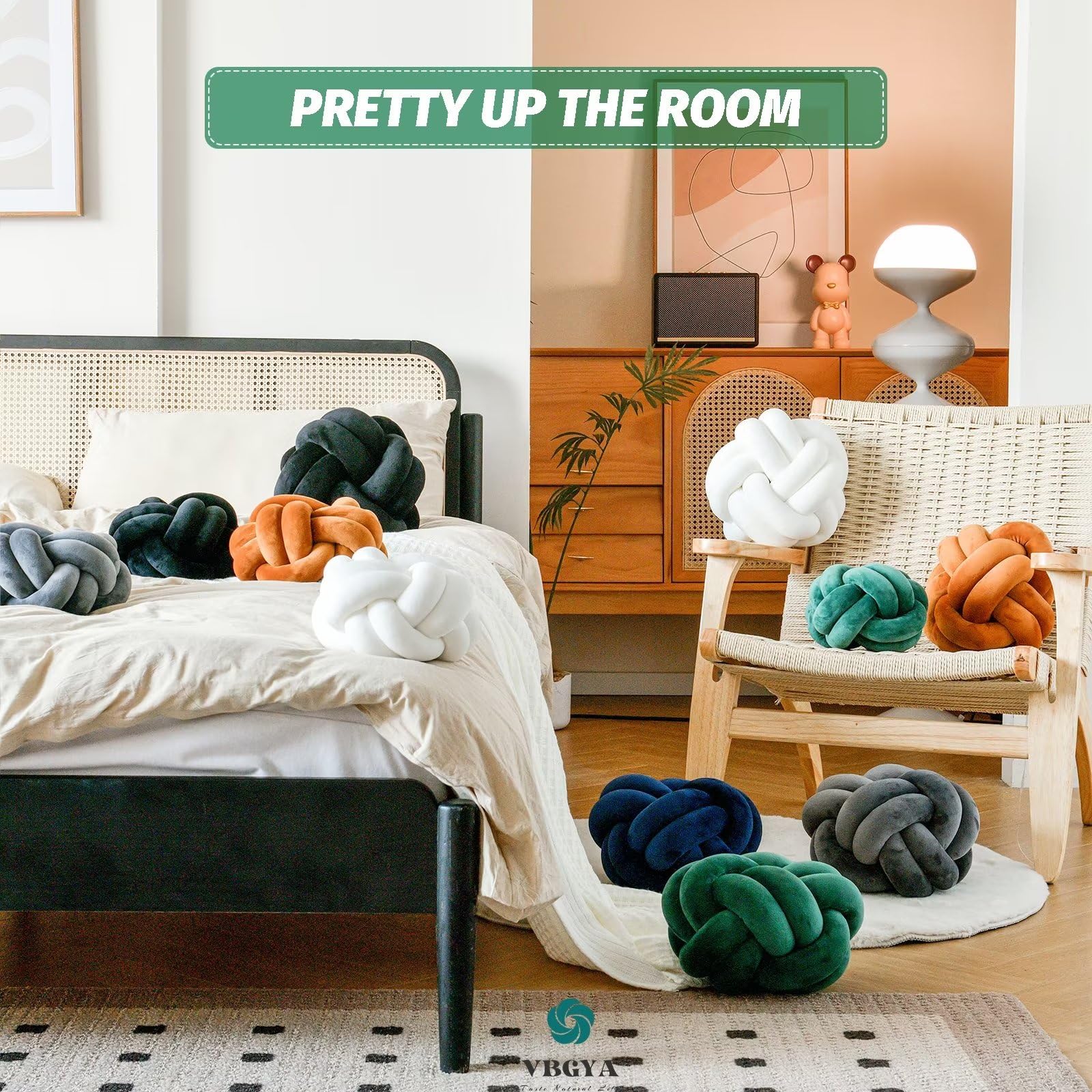 Knot Pillow Ball – Soft Decorative Throw Pillow | Handmade Knotted Cushion for Bedroom, Sofa & Couch