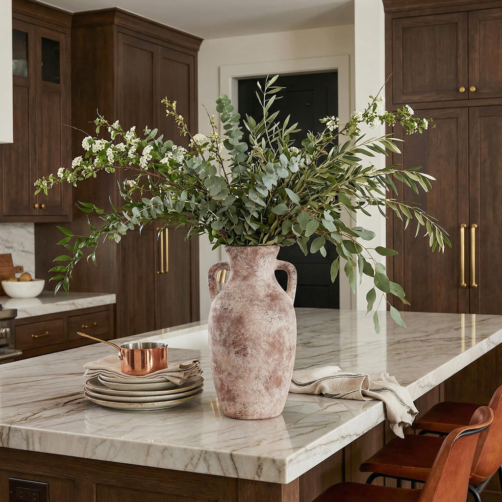 Ceramic Flower Vase with Handles