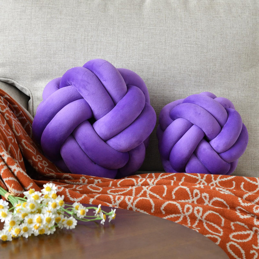 Knot Pillow Ball – Soft Decorative Throw Pillow | Handmade Knotted Cushion for Bedroom, Sofa & Couch
