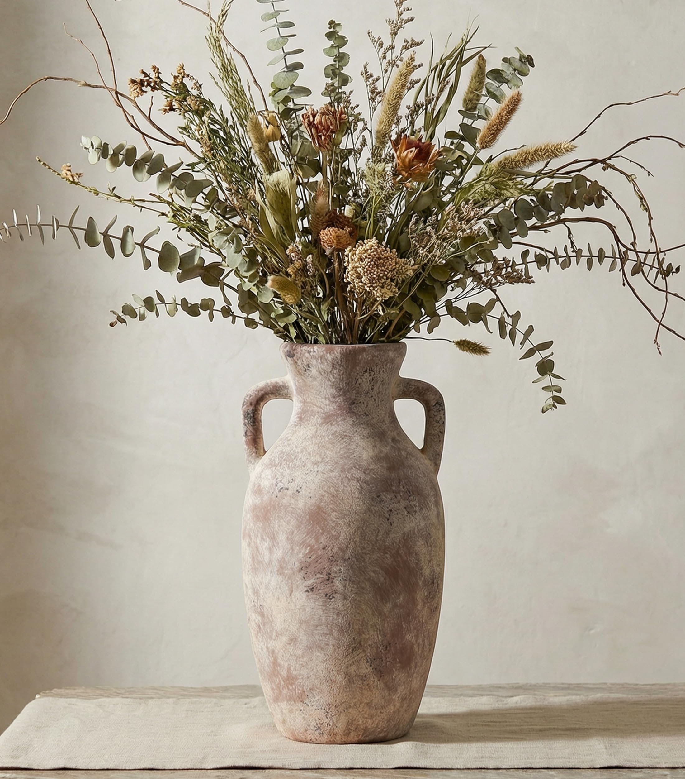 Ceramic Flower Vase with Handles