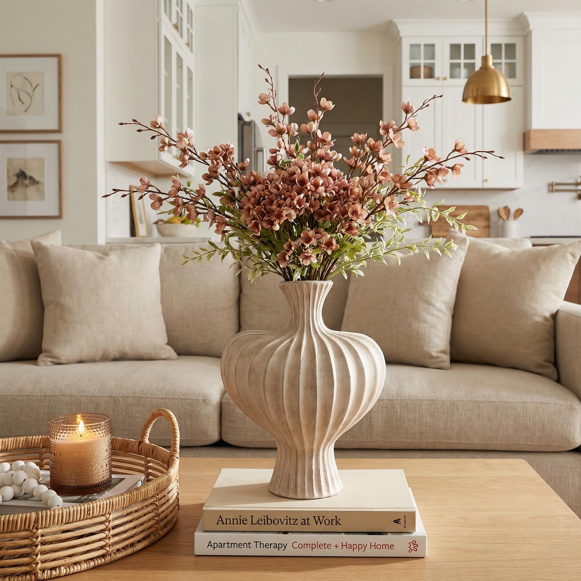 Ceramic Flower Vase with Handles