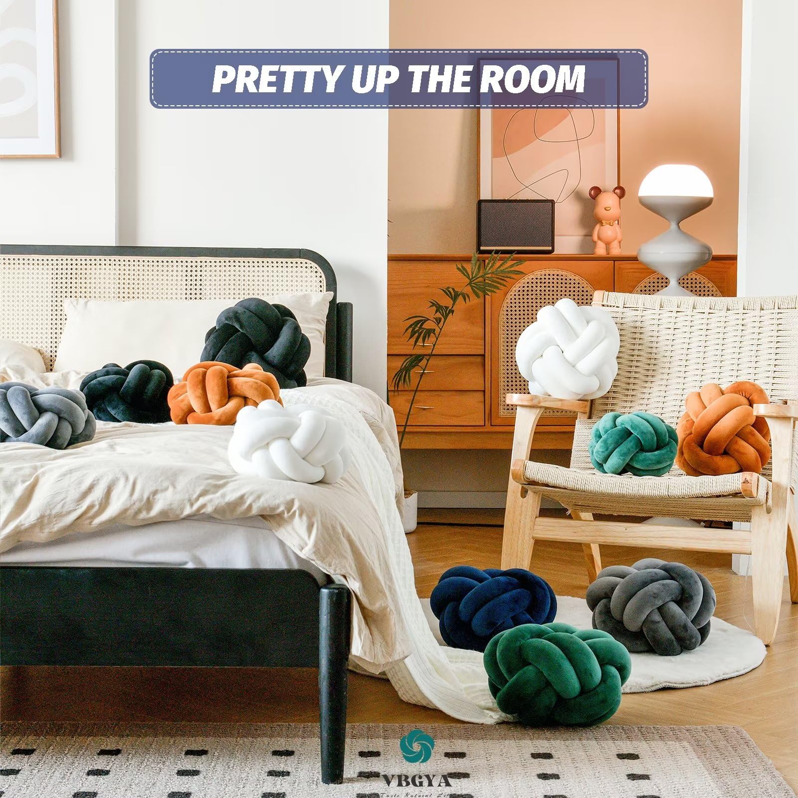 Knot Pillow Ball – Soft Decorative Throw Pillow | Handmade Knotted Cushion for Bedroom, Sofa & Couch