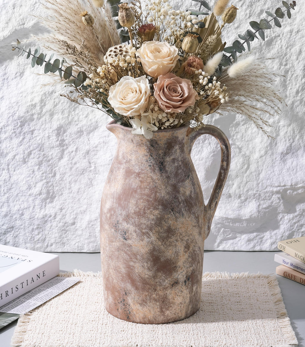 Ceramic Flower Vase with Handles
